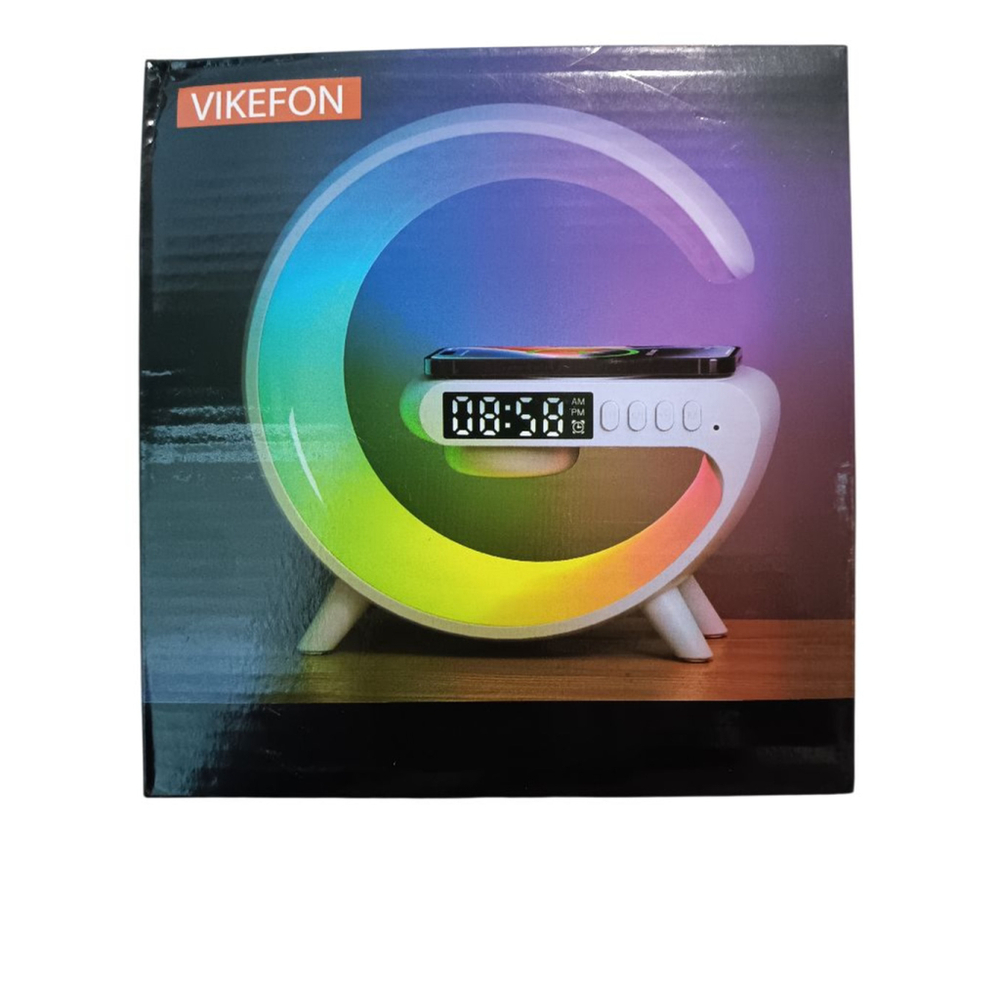 VIKEFON Bluetooth 5.3 Speaker with RGB Lights, 15W Wireless Charging Station - Picture 7 of 9